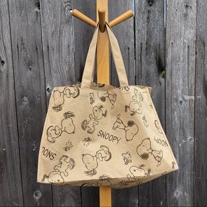 Peanuts Shoulder Grocery Fold Up Bag Tote